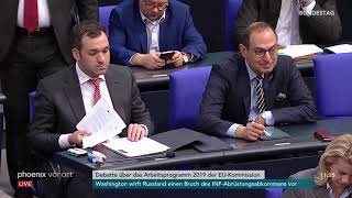 Bundestagsdebatte zum Arbeitsprogramm 2019 der Europäischen Kommission am 010219 [upl. by Fannie]