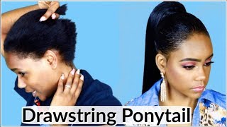 How To Drawstring Ponytail on Short Hair  Detailed Hair Tutorial  Leann DuBois [upl. by Jerald606]