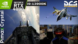 1 F16 vs 4 F4 Phantom  Death Spiral  RTX 4090  Pimax Crystal  Dcs World 29 VR [upl. by Ecnarrot]