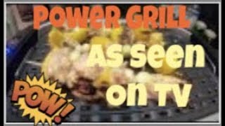 Review of the As Seen on TV Smokeless Electric Power Grill Whats in the Box and first use [upl. by Thurston355]