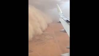 Incredible footage of sand storm following an aircraft in Kuwait yesterday [upl. by Agripina]