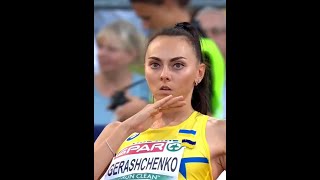 Iryna GERASHCHENKO Ukraine High Jump Final Munich 2022shorts [upl. by Enilauqcaj]