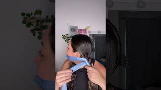 Alisando o cabelo com fita alisamento hairtutorial hairhacks [upl. by Gristede]