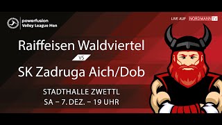 Powerfusion Volley League Men Spiel zwischen URW Raiffeisen Waldviertel vs SK Zadruga AichDob [upl. by Alfreda]