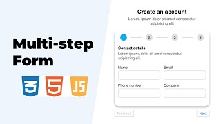 Create Multistep Form using HTML CSS amp JavaScript  Multistep Signup Form [upl. by Bullis]