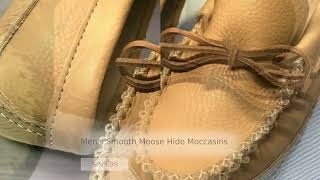 Mens Smooth Moose Hide Moccasins [upl. by Carisa]