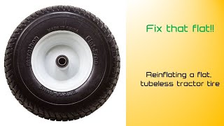 Inflate tubeless tractor tire [upl. by Lyrahc]