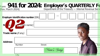 How to fill out Form 941 for 2024 Q2 Employer Quarterly Federal Employment Tax Return 23 [upl. by Clance830]