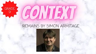 GRADE 9 CONTEXT for the poem Remains by Simon Armitage [upl. by Netta66]