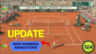 Tennis Elbow 4  NEW UPDATE  RUNNING ANIMATIONS  Djokovic VS Cerundolo  ROLAND GARROS  Gameplay [upl. by Knut]