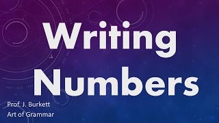 Writing Numbers [upl. by Airal]