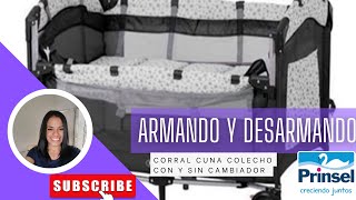 Armando y desarmando corral cuna colecho con y sin cambiador marca Prinsel [upl. by Ayahsey]