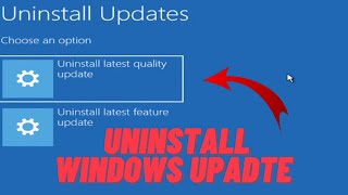 How to Uninstall Windows Update  Roll Back Windows Update [upl. by Civ]