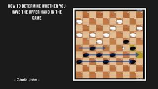 How to Determine Whether You Have the Upper Hand in a Draughts Game [upl. by Schnorr]