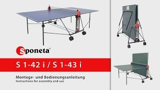 Sponeta S 142 i  S 143 i  Montageanleitung Tischtennistisch  Instructions for assembly and use [upl. by Thorne]