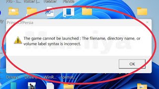 Fix The game cannot be launched  The filename directory name or volume label syntax in incorrect [upl. by Allesor]