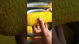 sweetcorn 👉Easy trick to remove corn kernels in a minute [upl. by Henryson]