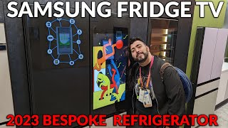 A Refrigerator with a 32 inch Display  Samsungs 2023 Bespoke Fridge [upl. by Sileray489]