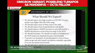 OCTA Omicron variant maaaring tumapos sa pandemya [upl. by Emera]