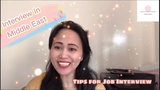 JOB INTERVIEW IN MIDDLE EAST  PAANO PUMASA SA EMPLOYER [upl. by Nyladnek]