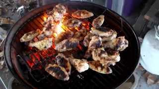 Chicken WingsGrilled on my Weber Jumbo Joe Charcoal Grill [upl. by Anircam274]