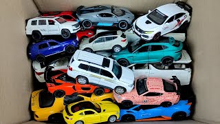 BOX FULL OF Model Cars Honda Civic Bugatti Divo McLaren 650s Audi Rs7 Ford Raptor Ferrari sf90 [upl. by Ocker]