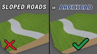 Sloped Roads in Archicad Tutorial [upl. by Ynej52]