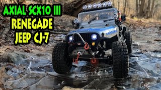 ICE GLASS CRAWLER Axial SCX10 III Jeep Renegade CJ7 110 subscribe crawler [upl. by Acyssej446]