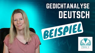 Beispiel Gedichtanalyse  Deutsch Oberstufe [upl. by Innoj]