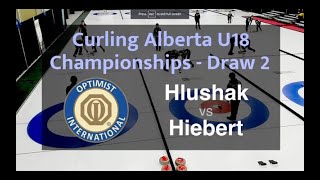 Curling Alberta U18 Provincial Championship  Draw 2 [upl. by Emmi476]