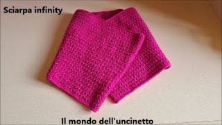 TUTORIAL Sciarpa infinity alluncinetto facile e veloce [upl. by Yremrej]