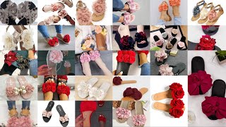 New trending Beautiful girls chappals chappal designs amazing girls flower chappalgirls shoes [upl. by Nilkoorb]