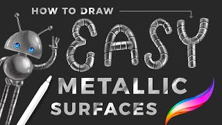 How to Draw Metallic Surfaces the Easy Way in Procreate [upl. by Thomasa938]