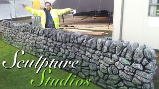 Polystyrene  Styrofoam Stone Wall by Sculpture Studios [upl. by Atiner]