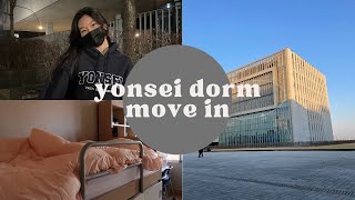 eng yonsei university dorm movein 🦅⎜songdo triple street⎜first day of school⎜연세대학교 국제캠퍼스 기숙사 브이로그 [upl. by Wenonah728]