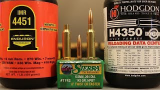 65 Creedmoor  142gr Sierra Match King with H4350 amp IMR4451 [upl. by Littell]