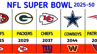 NFL SUPER BOWL Winners 2025  2050 [upl. by Base]