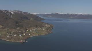 Sørreisa Finnsnes Gisundbrua Senja  Flying Over Norway [upl. by Ahsaten]