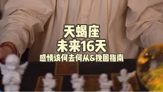 天蝎座，未来16天，感情该何去何从amp挽回指南 [upl. by Marino]