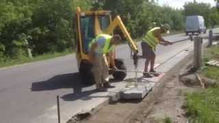 Beton térkő betonlap műtárgy gépi és kézi lerakása egyszerűen gyorsan [upl. by Bartholomew]