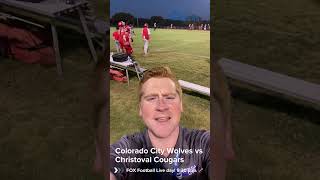 Colorado City Wolves vs Christoval Cougars 🏈🔥 [upl. by Nilsoj]