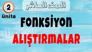 10Sınıf  fonksıyon Alıştırmalar  الصف العاشر  الدوال [upl. by Roderigo]