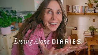 Apartment Kitchen Makeover Begins Renter Friendly DIY  Winter Thrift Haul  Living Alone Diaries [upl. by Salkin548]