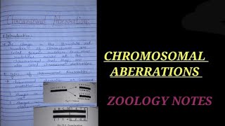 CHROMOSOMAL ABERRATIONS IN HINDI chromosomalaberrationnoteszoology zoology bsczoology vbu bbmku [upl. by Aesoh698]