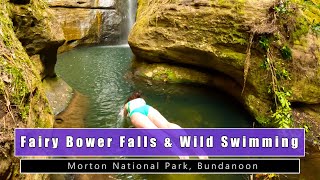 Fairy Bower Falls amp Secret Wild Swimming Waterfall  Bundanoon  4K [upl. by Morlee679]