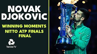 Novak Djokovics Championship Point Trophy Lift and Presentation  Nitto ATP Finals 2023 [upl. by Bonine]