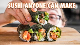 Easy Authentic Sushi Hand Rolls At Home Temaki [upl. by Bohlin710]