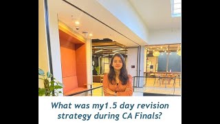 My 15 days revision strategy for CA Finals  CA Nandini Agrawal  study revision aspirants [upl. by Noillimaxam213]