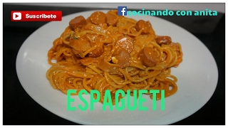 espagueti a mi estilo cocinando con anita [upl. by Kimmie]