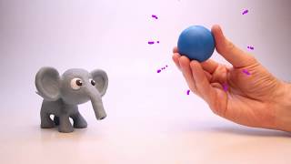 Baby Elephant Stop motion cartoon  Babyclay [upl. by Stalker]